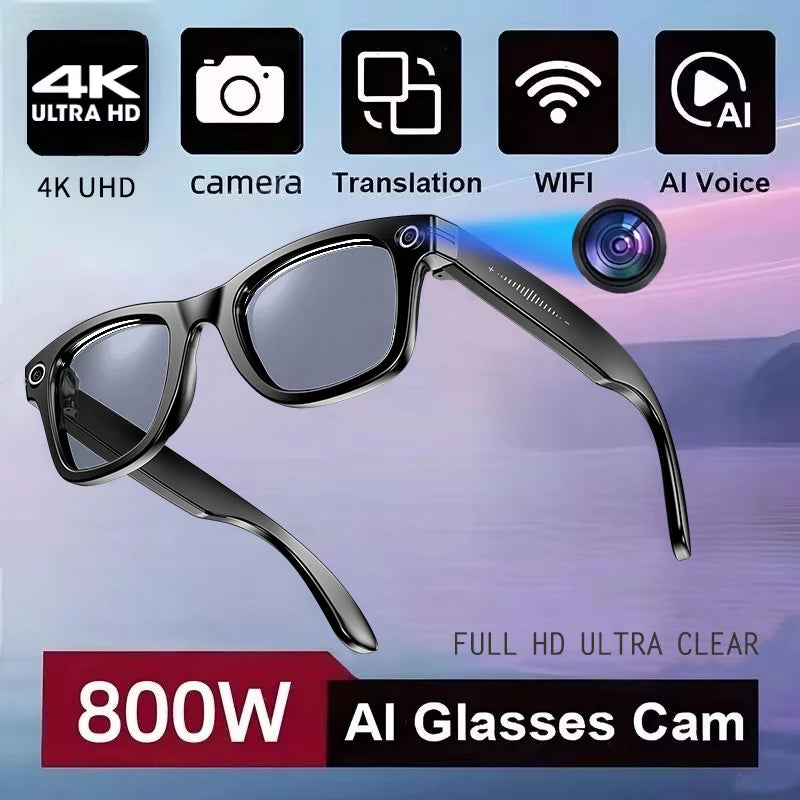 VisionAI Pro — Smart Glasses with 4K Camera & ChatGPT